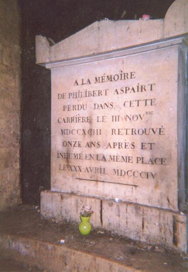 Tombe actuelle de Philibert Aspert